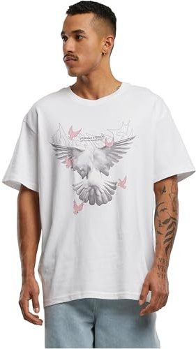 Mister Tee Doves Oversize Tee, White, 5XL