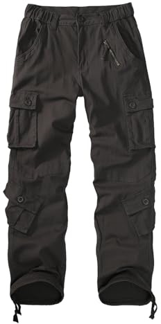 XNMAYA Black Cargo Pants for Womens Plus Size Military Army Combat Trousers,Baggy Hiking Casual Work Pant with Pockets US 20