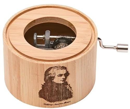 Spieluhr aus Bambus mit der Melodie: Eine kleine Nachtmusik von W. A. Mozart - music box von Kurbelwerk green-line, Motiv-Edition