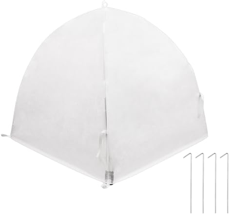 Housse de Protection Plante Hiver, 71x71x75cm Couverture Végétaletente pour Plantes Couverture Antigel Plante avec Tiges Clous de Sol pour Plantes en Pot Arbres