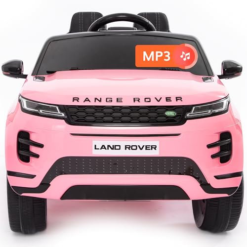 BABYCAR Range Rover Bambini Elettrica 12V - Macchina elettrica per bambini con telecomando Mp3 Sedili in Pelle (Rosa)