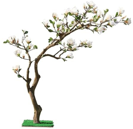 EYPKPL Large Artificial Tree Floor-standing Artificial Plants Evergreen Ornamental Fake Tree Realistic Faux Plant Magnolia 1.2/1.5m