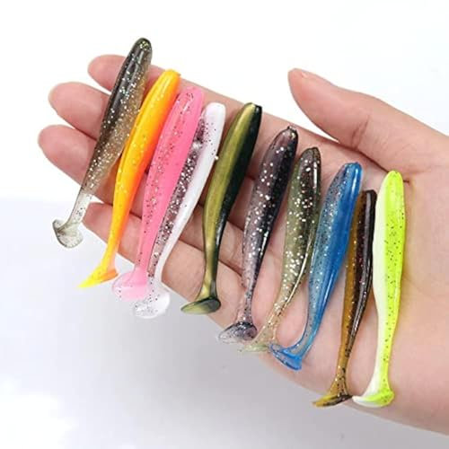 Njord Kalastus Zander Gummiköder Set | Shad Gummifisch Set, Größen Wählbar: 7,5cm 10cm 12cm | Gummiköder Zander in fängigen Farben | Zander Gummiköder | Zander Gummifische Set (10 Stück | 7,5cm) …