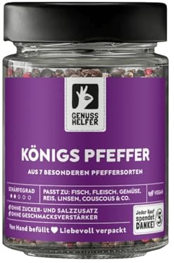 Bremer Gewürzhandel Königs Pfeffer Mischung, ganz, aromatische Pfefferkombination aus 7 verschiedenen Sorten, 70g im Glas