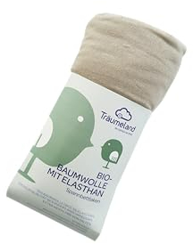 Träumeland Spannbettlaken Bio-Baumwolle mit Elasthan anthrazit 35 x 78 cm