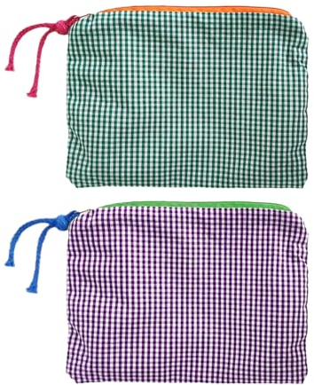 2 Piccole Borse Cosmetici, Piccola Griglia, Borsa Di Stoccaggio, Borsa Multifunzionale Da Viaggio, Portafoglio, Conservazione Di Accessori Cosmetici, multicolore, Classico