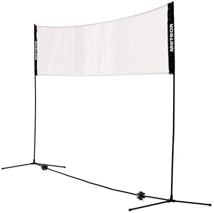 Filet de Badminton Pliable en Nylon poteaux réglables en Hauteur Ensemble Portable Volley-Ball Tennis Badminton Amusant