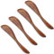 REBECASKYENS 4 Pack Wooden Butter Spreaders, Essential Tableware Blade for Jam, Cheese, Cream