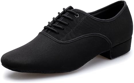 ZHENSI Zapatos De Baile Hombre Tacón Bajo para Salón De Baile Tango Vals Cuero para Interiores