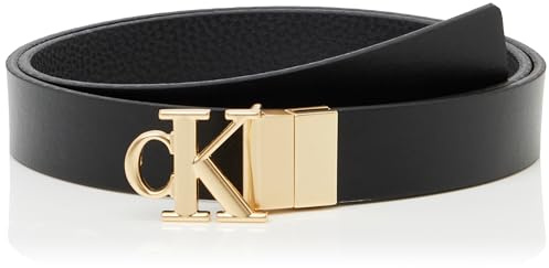 Calvin Klein Damen Gürtel Monogram Plaque Buckle 2,5 cm Wendbar