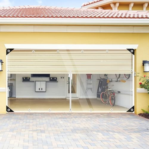 Bâche transparente - 420 g/m² - En PVC transparent - Avec œillets et fermeture éclair - Protection contre le vent et la pluie - Pour pavillon, abris de voiture, balcons, terrasses (3 x 4 m)