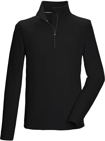 Killtec Herren Fleeceshirt mit Stehkragen und Reißverschluss KSW 99 MN FLC SHRT, schwarz, XL, 40878-000
