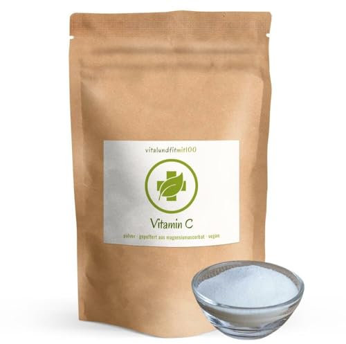 Vitamin C Gepuffert als Magnesiumascorbat - 200 g Pulver - VEGAN - hohe Bioverfügbarkeit - magenfreundlich - GMO-frei - Deutsche Qualität