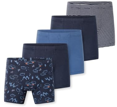 Schiesser Jungen 5 Pack Boxershort Unterhosen - 95/5 Organic Bio Baumwolle - Größe 92 bis 140