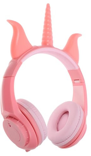 jojofuny Cuffie Unicorno cablato auricolare cuffie per per la scuola telefoni cuffie pieghevoli cuffie per tablet auricolari cuffiette cuffia pieghevole Cuffie da gioco AbS Golden