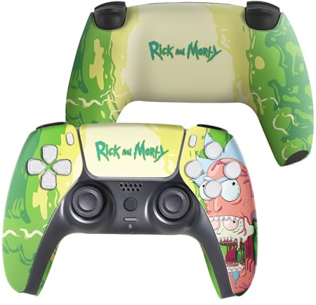 Riccky Mortty Custom PS-5 Controller Wireless compatibile con Play-Station 5 Console by BCB Controllers | Orgogliosamente personalizzato negli Stati Uniti con stampa permanente HYDRO-DIP (non solo una