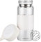 TELAIN Small Glass Jug shaker protein shake, 16 oz BPA-free, odour-free shaker bottle with 304 stainless steel mixing ball and detachable cleaning brush for fitness & protein shakes (White-1 Pack)