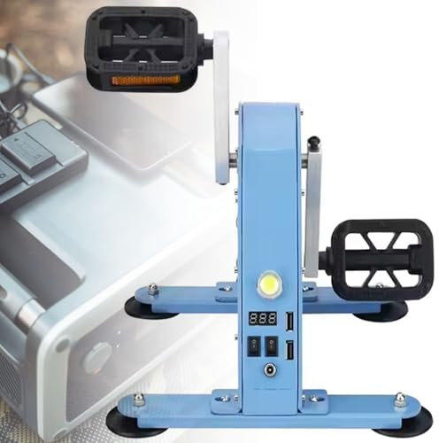 HNBYLMM Generatore Portatile a Pedale, generatore a manovella da 100W con Funzione di accumulo di energia, Uscita DC 1-35V, Doppia Uscita USB per Ricarica Rapida, generatore di Corrente a Pedale