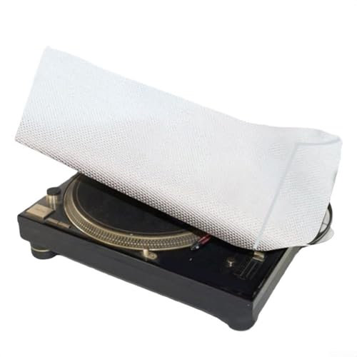 Funda para tocadiscos, impermeable, a prueba de polvo, tela Oxford para reproductor de música (plata)
