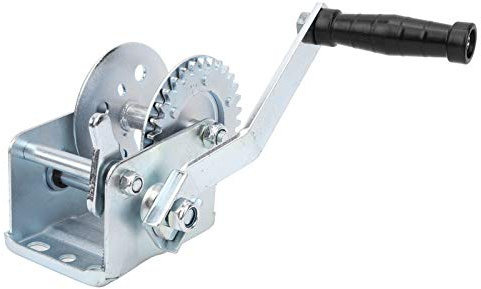 LOCADENCE Hand Crank Winch, 600LBS Heavy Duty Metal Boat Trailer Winch, Portable Trailer Capstan for Yacht Boat Marine Truck RV