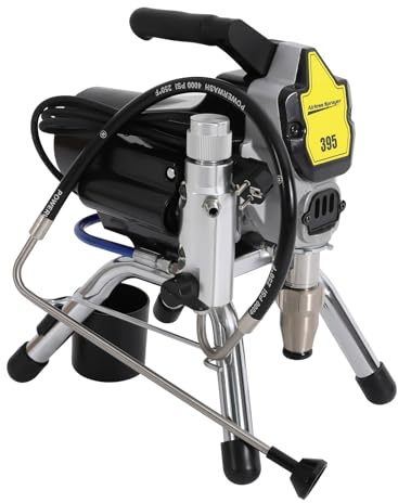 Airless Farbsprühgerät, 3300psi 1800W Airless Spritzgerät mit Griff, Reiner Kupfer-Bürstenmotor, Farbsprühsystem, 2,5L/Min Spritzmaschine für Innen & Außen