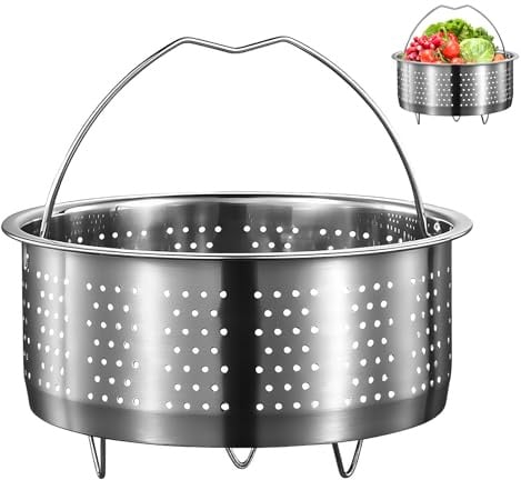lbxtswpl Dampfgarer Einsatz Edelstahl 304, Dämpfeinsatz für Topf(22cm) | Siebeinsatz für Töpfe, Dünsteinsatz Dampfgarer Topf mit Griff für Töpfe Kochtöpfe Schnellkochtopf Dünsten von Gemüse Früchte