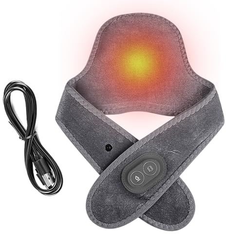 Nackenheizkissen Einstellbar 3-Temperatur Magnetisch | Elektrischer Nackenwärmer Für Beschwerdelinderung Verspannungen Entspannung Männer Frauen Büro Zuhause Reisen Winter