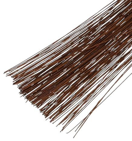 PATIKIL 24 Gauge 36cm Filo di Ferro per Fioristi Marrone Caffè 160Pz | Steli di Fili Floreale Rivestito Carta, Per Creazione Fiori Artificiali Lavoretti DIY Natalizie Composizioni Floreali