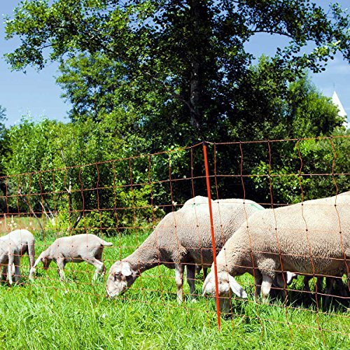 Kerbl 27254 OviNet Schafnetz Doppelspitze, Höhe 108 cm, orange