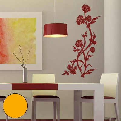 Jintora - Sticker Mural Salon Noble Rose Vrille 115cm x 60cm Gold Jaune - - Autocollant Mural Design Facile à Poser - Décoration intérieure Originale en Vinyle - Idée déco Moderne et Tendance