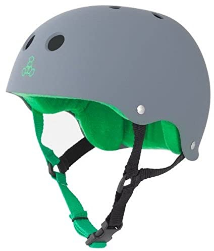 Triple Eight Helmet with Sweat Saver Liner, Carbon Rubber, Small