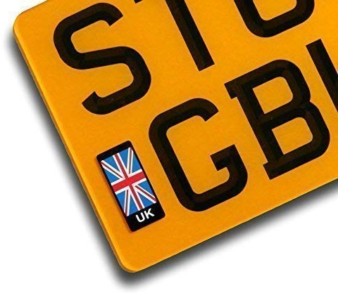 Sticar-it Ltd Union Jack British Flag UK Badge for Motorbike Motorcycle Number Plate vinyl sticker Road legal