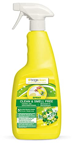 Bogaclean Clean & Smell Free Spray - Geruchsentferner & Fleckenentferner - 750 ml - Mikrobiologischer Geruchsneutralisierer & Enzymreiniger