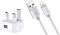 AMO USB Charger Plug UK, USB Plug Adapter Data Cable 2 Meter Compatible For iOSiPhones 5 5S 5C SE 7 8 X XS XR 11 12 13 14 iOSiPad iOSiPod Air Pods (Whites 2 in 1)