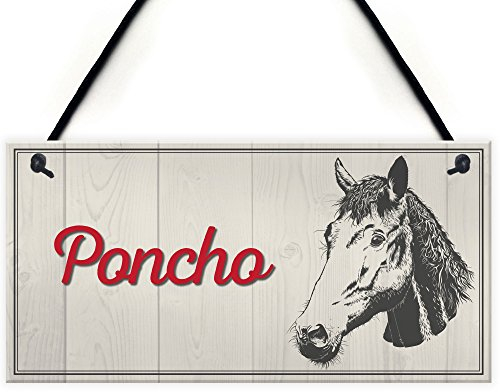 RED OCEAN Personalised Horse Pony Name Plate Stable Door Hanging Plaque Custom Barn Sign