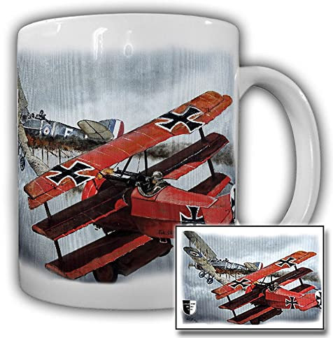 Tasse Lukas Wirp Roter Baron Manfred von Richthofen Flugzeug Ritter der Lüfte Gemälde Kunst #23477