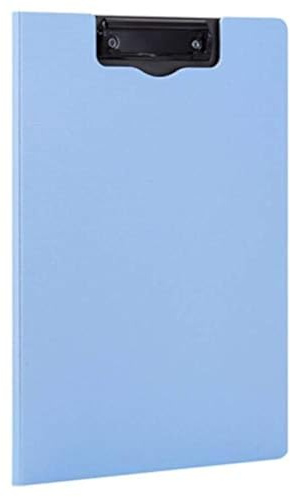 File Cover Folder Clipboard, Profile Clip File Folder, 360 Degree Flip Writing Pad, PP File Clipboard for A4 and Letter Size Business, Office, School Papers - Horizontal, Blue