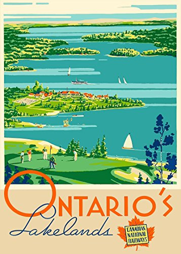 WallBUddy Ontario Poster Kanada Poster kanadische Wandkunst kanadisches Dekor Rio Druck Kanada Reiseposter kanadisches Poster (50cm x 70cm)