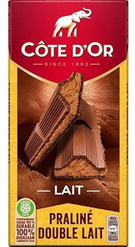 CÔTE D'OR - Chocolat Praliné Fondant Au Lait 200G - Lot De 4