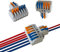 Aiqeer 6 Pezzi KV426 Leva-Dado Cavo Connettore, 2 in 6 out Bilaterale Conduttore Compatto Connettore, Morsettiera Connettore Molla, Morsettiera Cavo Connettore Rapido