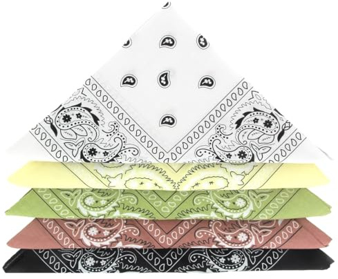 Karl Loven Bandana 100% Baumwolle Premium-Qualität für Damen Herren Halstuch Kopftuch original Paisley Muster Headwear Haar Schal Ansatz Handgelenk Kopf Biker