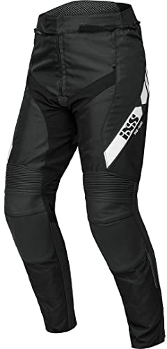 IXS RS-500 1.0 Motorrad Leder- / Textilhose, schwarz/weiß, Long 106