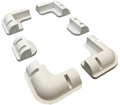 VIVLLEN Support de Montage de Panneau Solaire 6pc Rectangle Blanc Fixe-support de Coin pour Montage Gratuit pour Bateaux,Varavanes,Véhicules de Loisirs(6PC)