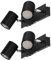 ledscom.de 2 Stück Wandspot WAIKA, zweiflammig, mit Schalter, schwarz matt, inkl. GU10 LED Lampen je 227lm warmweiß