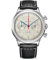 SEA-Gull Herren Mechanische Armbanduhr 1963 Original echte Luftfahrt Chronograph Pilot Mechanische Uhr (Schwarz), Schwarzes Band, Riemen