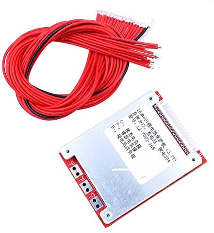 DollaTek 16S 60V 30A BMS Lithium Battery Charger Protection Board with Power Battery Balance/Improving PWB Protection Board