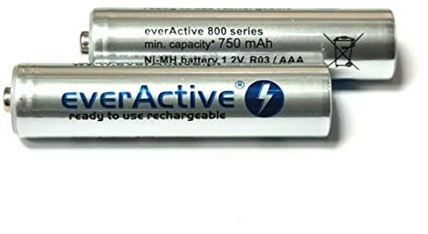 everActive Akku AA 2000 mAh 2 Stück, NI-MH, Mignon R6, wiederaufladbare Batterien, vorgeladen, Silver Line 1.2V, 1 Blisterkarte