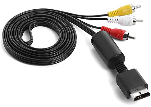 ezqnirk 1pcs 1.8m Cable de video/cable de audio Fit para Casual PS2 PS3 RCA AV AV Multi a componente