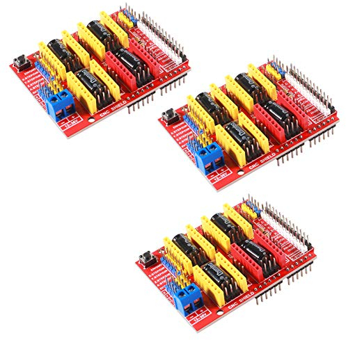 AITRIP 3Stück CNC Shield V3 Development Board für A4988 Schrittmotor Treiber Stepper für 3D Drucker kompatibel mit Arduino