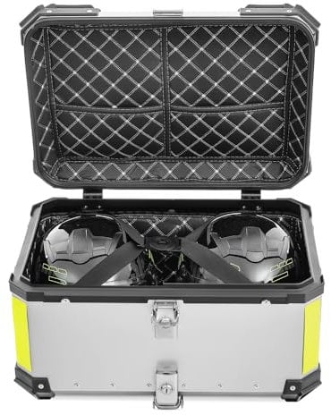 Bagtecs Motorrad Alu Top Case XB65 Aluminium 65 Liter Silber
